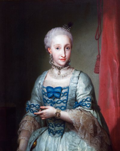 スペインのインファンタ・マリア・ジョゼファの肖像」アントン・ラファエル・メングス作、絵画 作： Anton Raphael Mengs