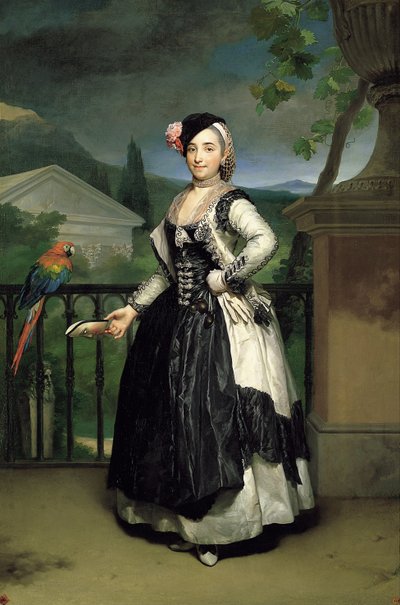 イサベル・パレーノ・アルセ・ルイス・デ・アラルコン・イ・ヴァルデスの肖像、ジャノのマルキオネス 作： Anton Raphael Mengs