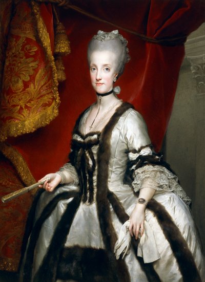 ナポリ王妃マリア・カロリーナの肖像（アントン・ラファエル・メングス作 作： Anton Raphael Mengs