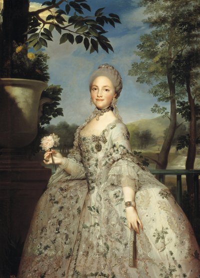 アストゥリアスの王女としてのパルマのマリアルイサの肖像 作： Anton Raphael Mengs