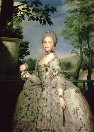 マリー・ルイザ・ブルボンの肖像（1751-1819）（キャンバスに油彩） 作： Anton Raphael Mengs