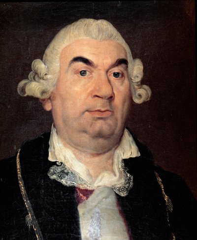 イタリアの作曲家ニッコロ・ジョメリ（1714-1774）の肖像 アントン・ラファエル・メングス（1728-1779）の絵画 18世紀 ボローニャ市民図書館音楽部 作： Anton Raphael Mengs