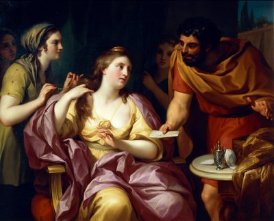 セミラミス、バビロニアの反乱の知らせを歓迎する（アントン・ラファエル・メングス作 作： Anton Raphael Mengs