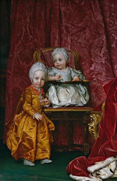 スペイン語  オーストリア大公フェルナンドと大公妃マリア・アンナ 作： Anton Raphael Mengs