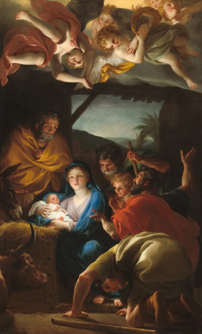 羊飼いの崇拝、c。 17641765。 作： Anton Raphael Mengs