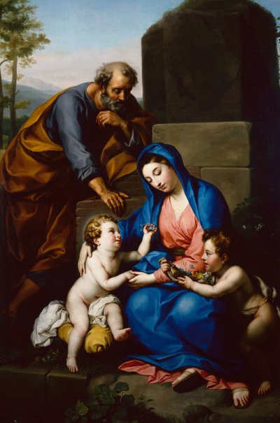 幼児洗礼者聖ヨハネと聖家族 作： Anton Raphael Mengs