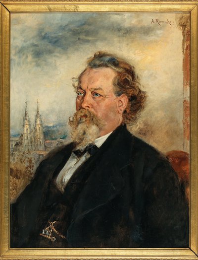 建築家ヴィルヘルム・ビュッヒャーの肖像 1824-1888. 作： Anton Romako