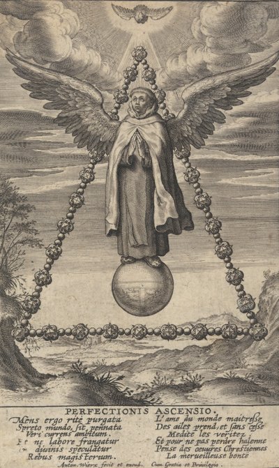 十字架の聖ヨハネの生涯、1622-24年からのPerfectionis Ascensio。 作： Anton Wierix