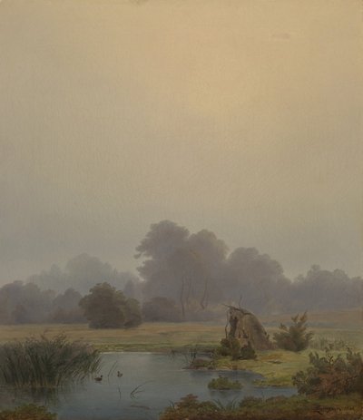 秋の朝 作： Anton Zwengauer