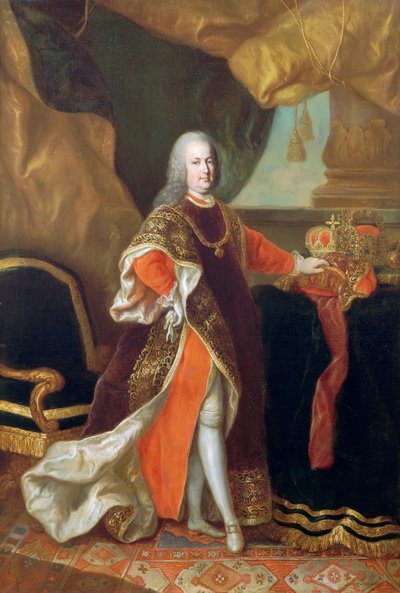オーストリア1708-1765年の皇帝フランシス1世の肖像 作： Anton von Maron