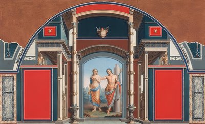 ローマ、バッカス、アリアドネのヴィラネグローニの敷地内にあるローマの家の壁画。 1783 作： Anton von Maron
