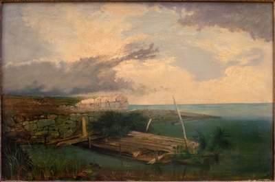 海岸の木と石組み 作： Anton von Stadler