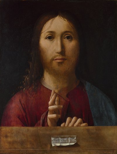 キリストの祝福、1465 作： Antonello da Messina