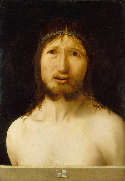 いばらで戴冠したキリスト。 作： Antonello da Messina