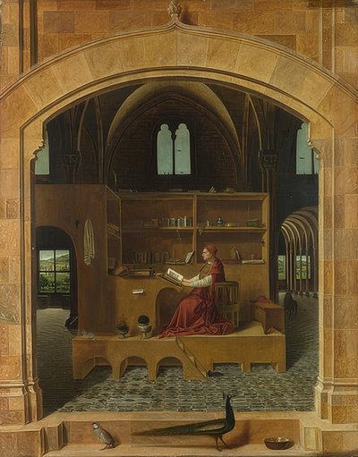 事件では聖ジェローム。 1475年頃 作： Antonello da Messina