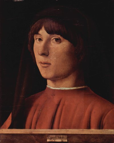 ドイツ語：青年の肖像 作： Antonello da Messina