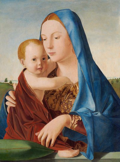 マドンナと子供、c。 1475年。 作： Antonello da Messina