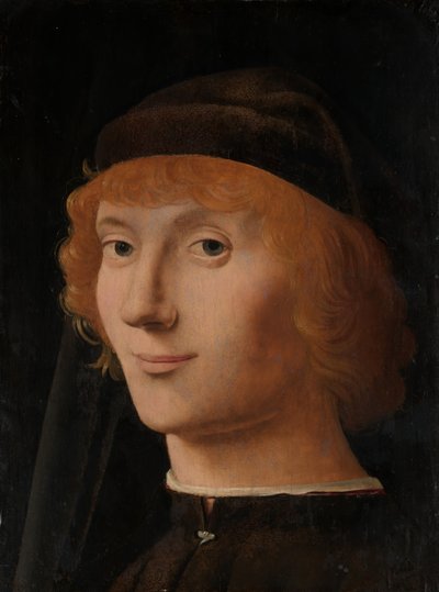 若い男の肖像、ca。 1470。 作： Antonello da Messina