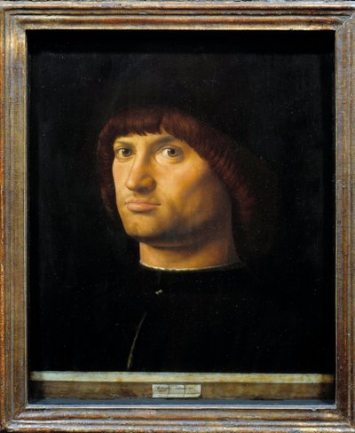 コンドッティエーレと呼ばれる男の肖像””””アントネロ・ダ・メッシーナの絵画 作： Antonello da Messina