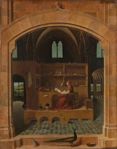 書斎の聖ジェローム 作： Antonello da Messina