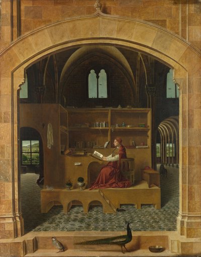 聖ジェロームの研究、1475年頃 作： Antonello da Messina