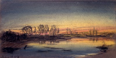 夕焼け、1884年5月 作： Frederick (attr. to) Barnard