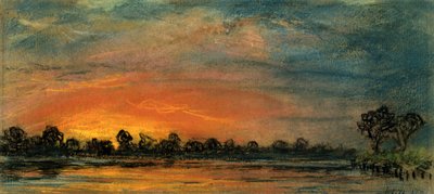ロンドン、チェルシーの夕日 作： Frederick (attr. to) Barnard