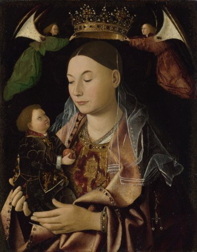 ヴァージンアンドチャイルド、1465年頃 作： Antonello da Messina