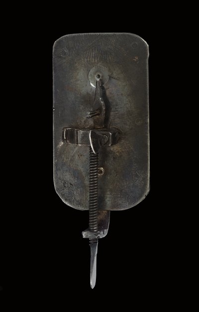 顕微鏡、c.1690（銀とガラス）（1121456-9も参照） 作： Antoni van Leeuwenhoek