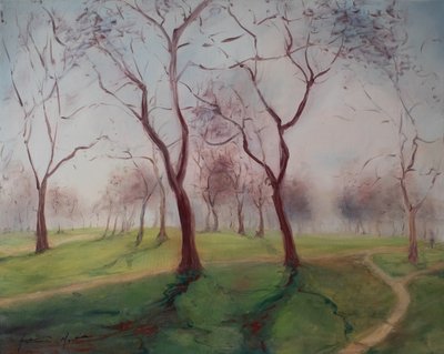ハイドパーク、ロンドン、2012年（キャンバスに油彩） 作： Antonia Myatt