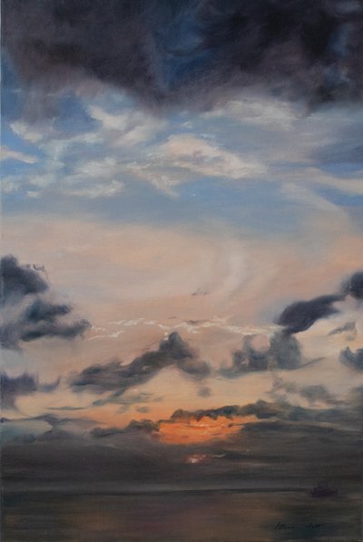 鮭の雲、2011年（キャンバスに油彩） 作： Antonia Myatt