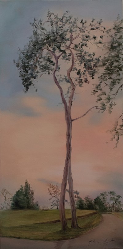 テープリー公園の木々、2013年（キャンバスに油彩） 作： Antonia Myatt