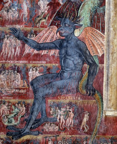 地獄に堕ちた悪魔、細部（フレスコ画 作： Antoniazzo Romano