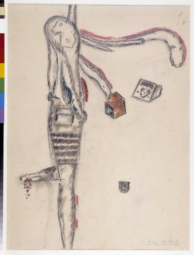 アントナン・アルトー(1896-1948)のドローイング。 作： Antonin Artaud