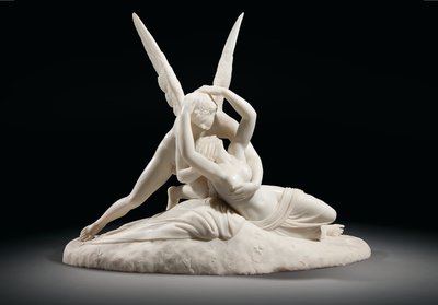 キューピッドのキスで復活したプシュケ、1860年頃（大理石） 作： Antonio (after) Canova