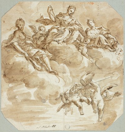 天の女王としてのマリア、あるいは聖女の神格化 作： Antonio Balestra