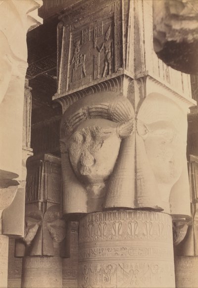 デンデラ、神殿の内部、ハトホルの首都 作： Antonio Beato
