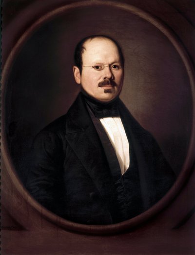 Antonio Maria ESQUIVEL Y SUAREZ DE URBINA (1806-1857) の肖像画。 アントニオ・ベナビデスの絵 作： Antonio Benavides