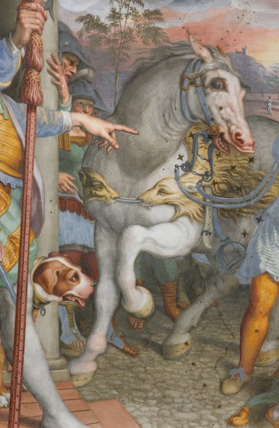 後陣、アントニオ・カンピ《百人隊長コルネリオとイエスの会見》1582-84年、詳細 作： Antonio Campi