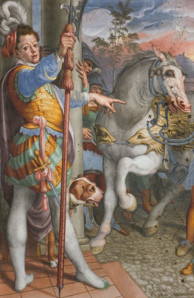 後陣、アントニオ・カンピ《百人隊長コルネリオとイエスの会見》1582-84年、詳細 作： Antonio Campi
