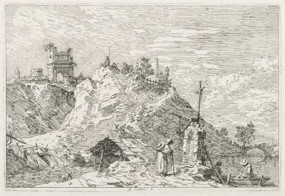 ビュー: 祈りの巡礼者 作： Antonio Canaletto