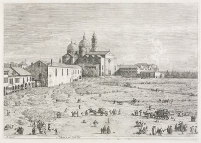ビュー：プラドデッラヴァッレの聖ジュスティーナ教会、パドヴァ、1735-1746。 作： Giovanni Antonio Canal