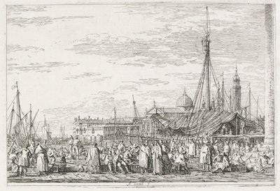 ビュー: モロの市場 作： Antonio Canaletto