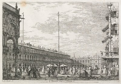 ビュー：プロキュレーターズパレスと聖ジェミニアン教会、ヴェネツィア、1735-1746。 作： Giovanni Antonio Canal