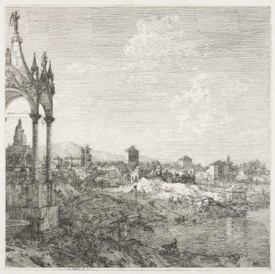 ビュー: 司教の墓所 作： Antonio Canaletto