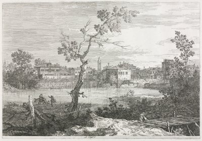 ビュー：ベネチアンラグーンの島にある町、ブラーノのビュー、1735-1746。 作： Giovanni Antonio Canal