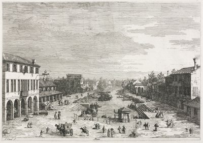 ビュー: メストレ、ヴェネツィア県の町のビュー 作： Antonio Canaletto