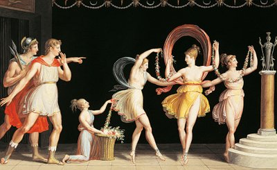 アントニオ・カノーヴァ（1757-1822）作「ヘレンの誘拐」、紙にグワッシュ、26,5x41 cm 作： Antonio Canova