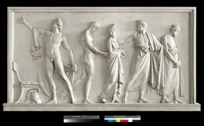 アガメムノンの紋章にブリセイスを届けるアキレス、1787-90（石膏） 作： Antonio Canova