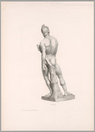 アヤックス、背面図、カノーヴァ作品集より 作： Antonio Canova